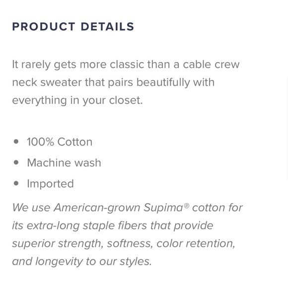 ✨ BROOKS BROTHERS ✨ Supima Cotton Cable Crewneck Sweater. - Picture 15 of 15